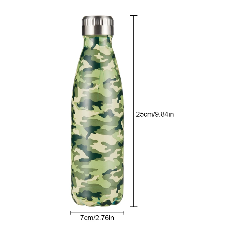 Пользовательские камуфляж BPA бесплатная бутылка для воды Пиво Чай Кофе двойная