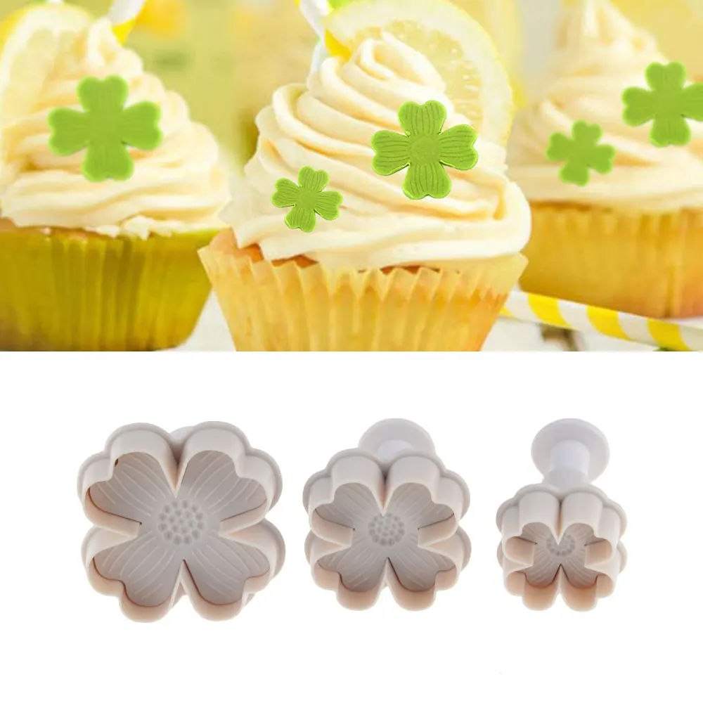 3 шт./компл. фондан для украшения тортов сахарный Плунжер резак цветочная форма