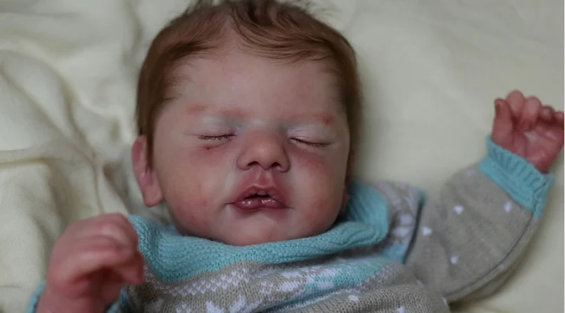 NPK 19-дюймовая Кукла реборн в комплекте популярный Сэм милый Спящий ребенок свежий