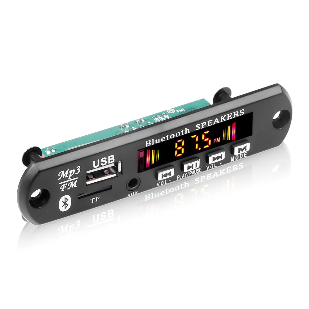 Плата Bluetooth MP3 для декодирования голоса 5 В плата записи 12 автомобильный модуль