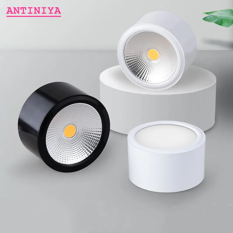 

4 Types Dimmable Surface Mounted Downlight Ceiling light 7W9W12W15W18W AC85-265V COB down light LED Spot light indoor lighting