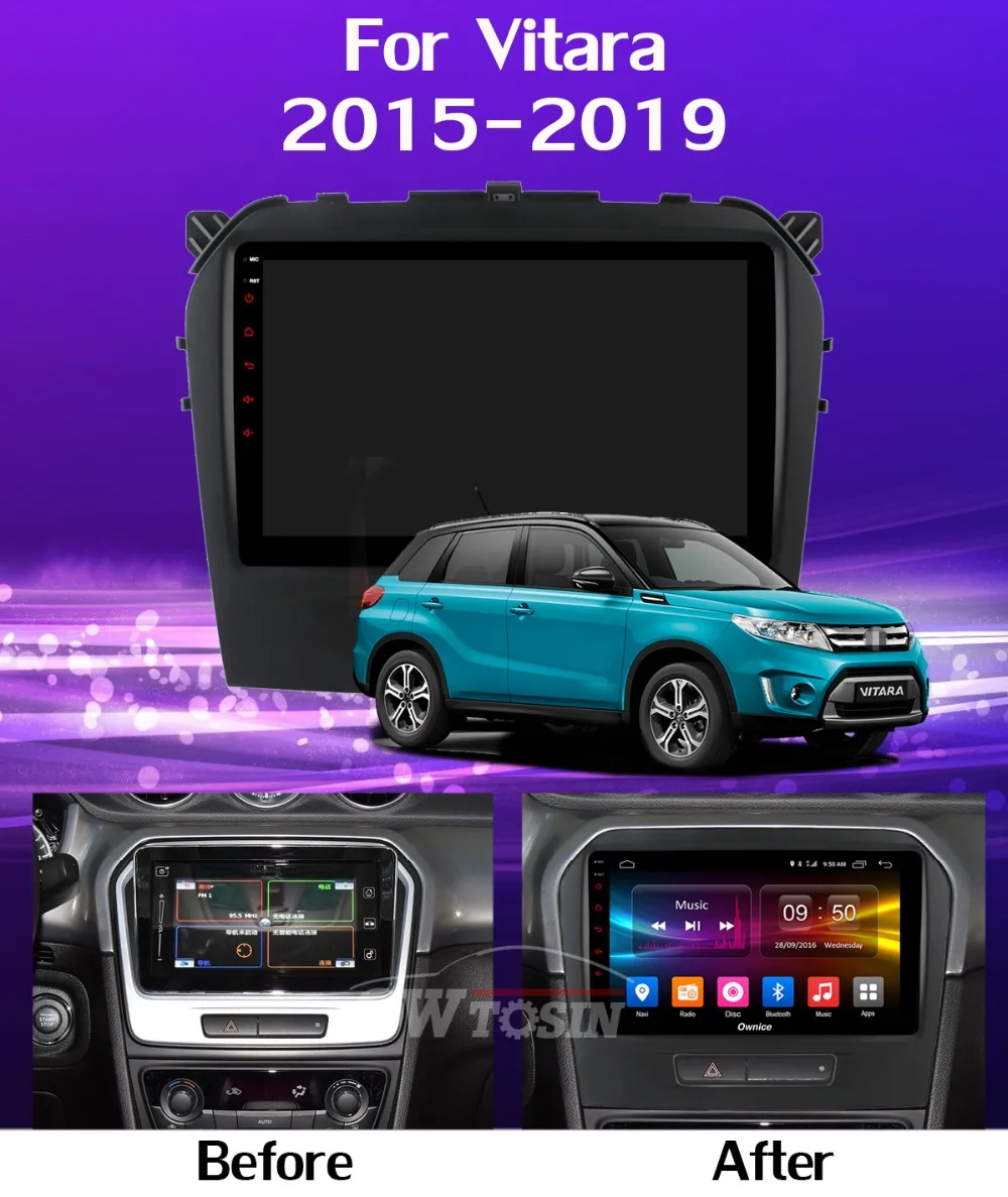 " 360 ° панорамный автомобильный dvd-плеер на основе Android для Suzuki Vitara gps-навигация, радио, стерео 4G DSP CarPlay