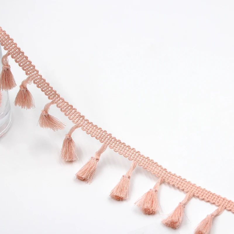 2Yards/Lot Cotton Tassel Lace Sewing Ribbon Fringe Trim Ethnic Latin Dress Stage Garment Curtain Tablecloth Decorative Farbic