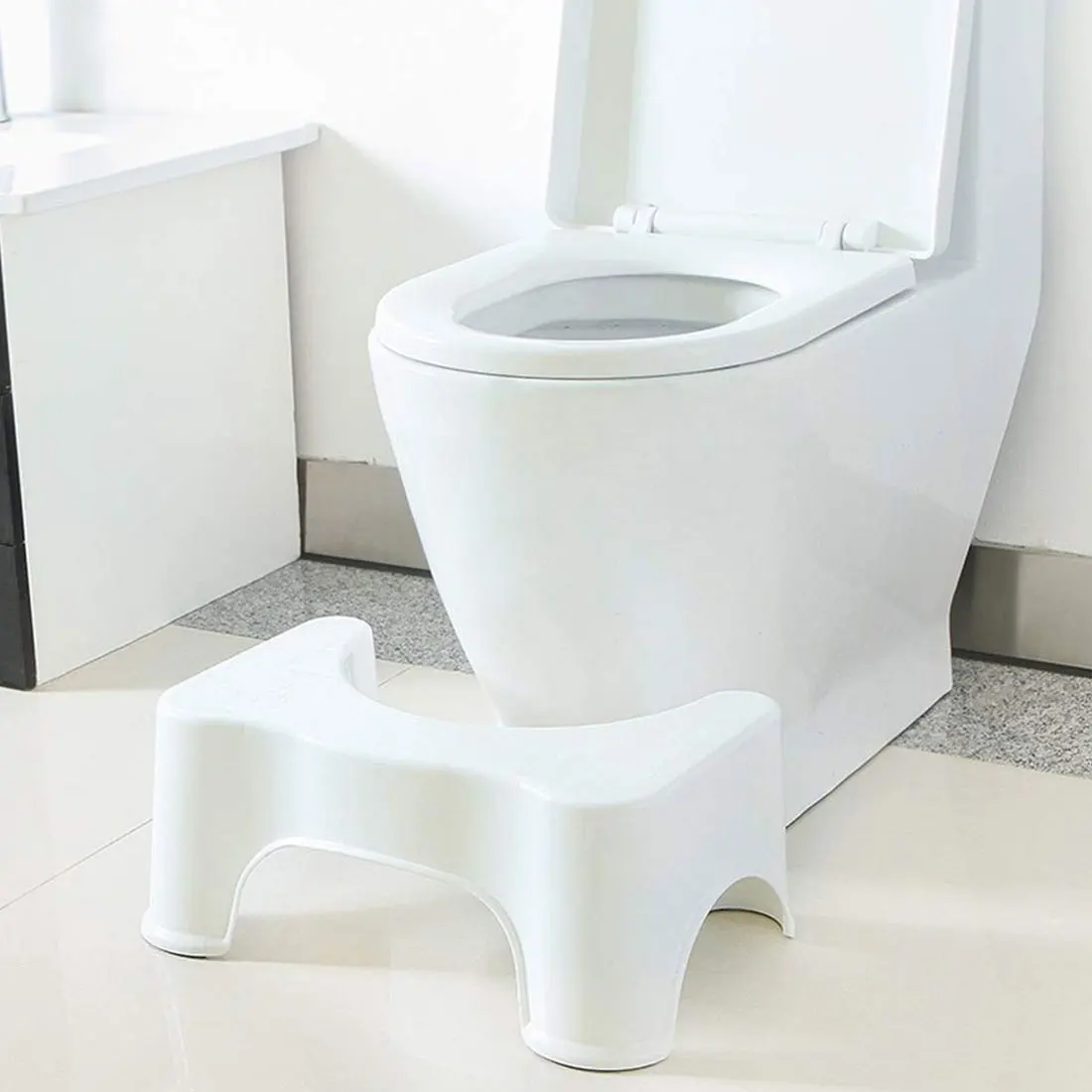 

Bathroom Set U-Shaped Toilet Stool bathroom Non-Slip stool Helper Assistant Foot seat Squatting Children Pregnant Footstool