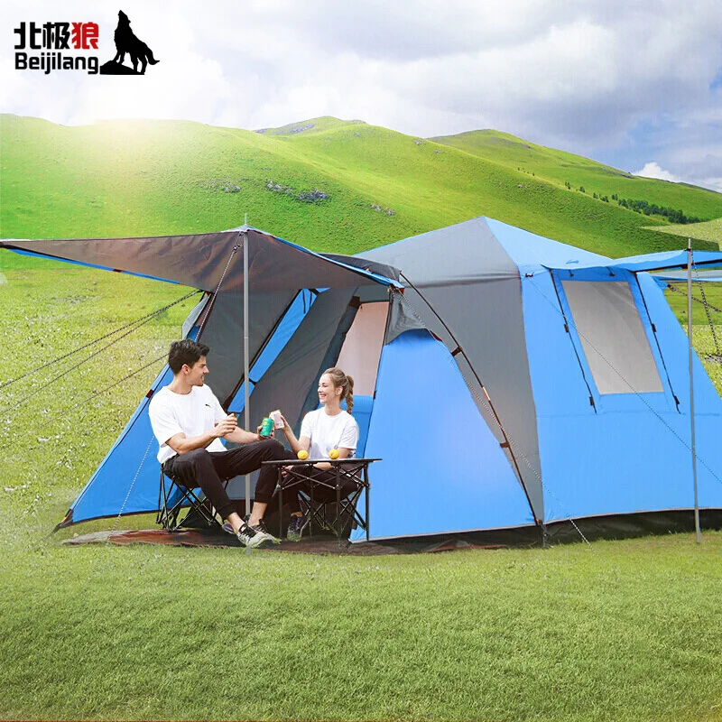 Палатка туристическая на 2 двери 3 4 человека автоматическая|family tent|good family tentsquality