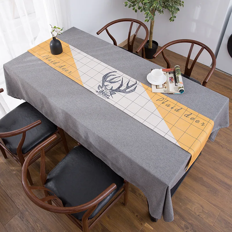 

Printed table runner simple modern fresh fabric table runner pastoral
