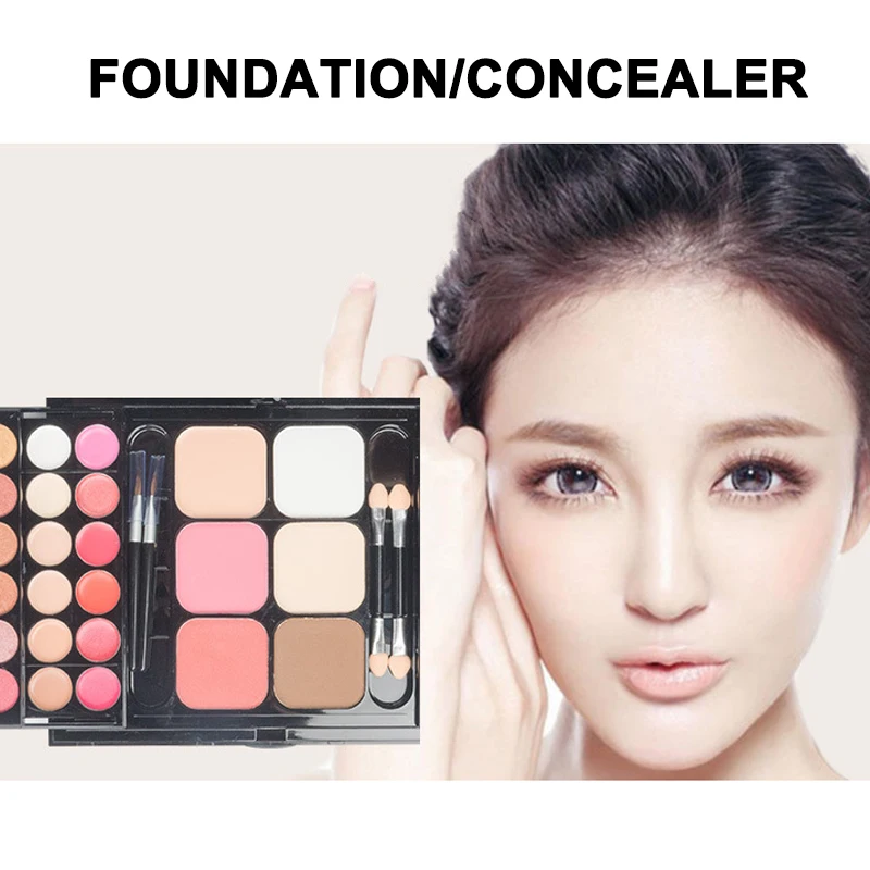 

Hot 78 Colors Makeup Pallete Matte Eyeshadow Lasting Silky Powder Trimming Concealer Women Girl Lipgloss Makeup Set t6