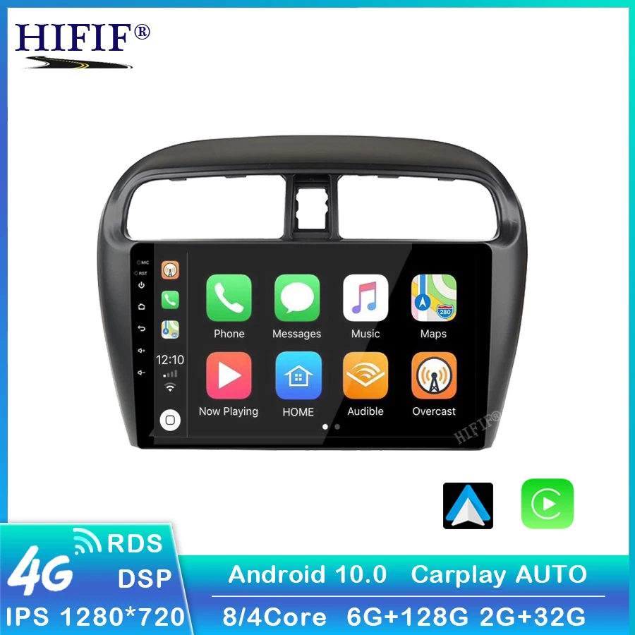 Автомагнитола 2 DIN 9 дюймов android 10 0 gps dvd-плеер для Mitsubishi mirage attrage 2012 2018 автомобильное