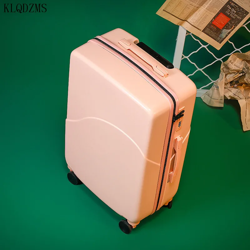 KLQDZMS 20’’22’’24’’26Inch Woman's Fashion  Rolling Luggage Woman Classic Trolley Luggage Bag Student Suitcase College Style