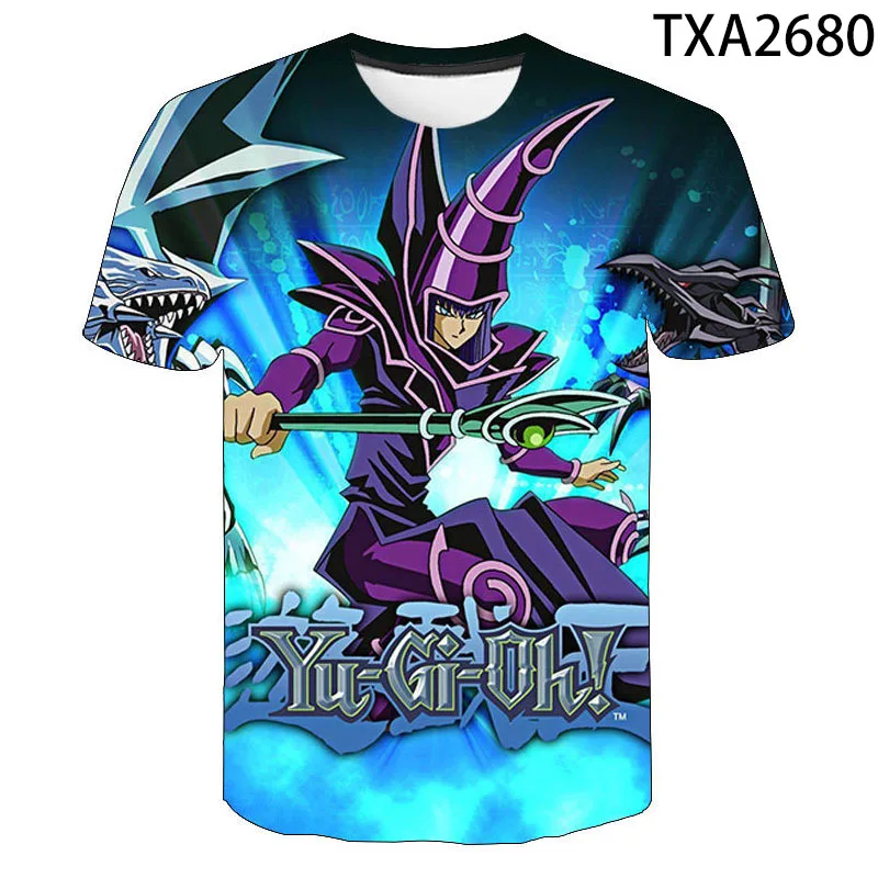 Футболка с 3D принтом игры в аниме для мужчин и женщин Детская футболка Yu Gi Oh