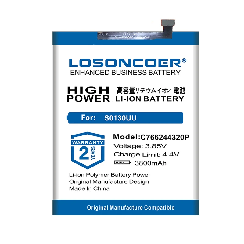 Сменные Аккумуляторы LOSONCOER 4400 мАч C766244320P для телефона Blu Studio One Plus S0130uu аккумулятор