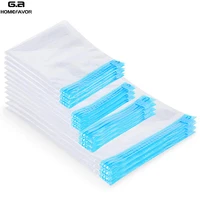 126 hand roll up vacuum compressed bags transparent clothing space saving bags travel home sealed compression storage bags