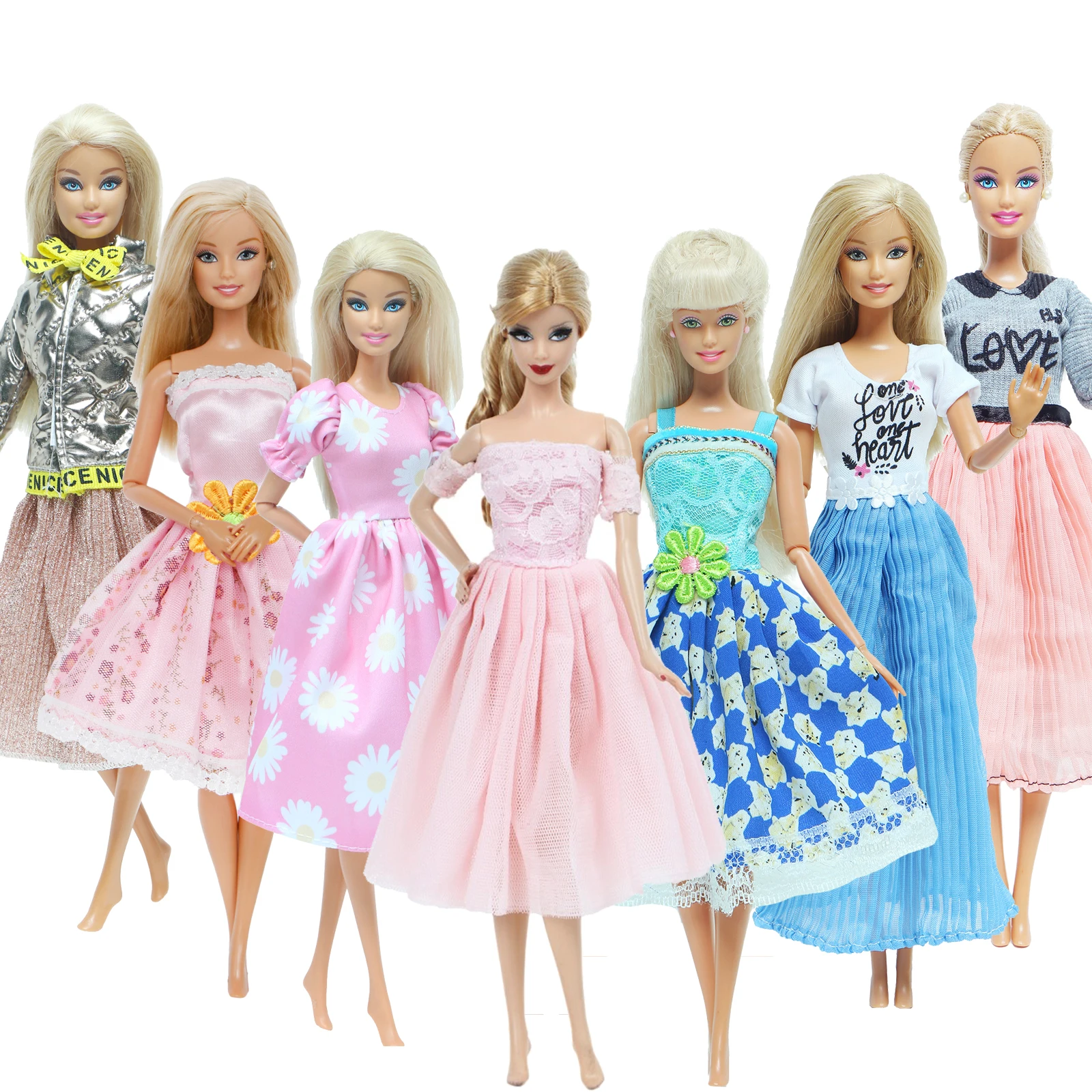 Модное платье для куклы смешанного стиля свадебной вечеринки повседневная