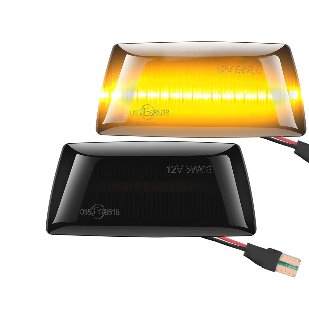 2 шт. желтый течет Светодиодный Маркер светильник 12V крыло динамический сигнал