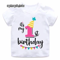 girls happy birthday number 1 7 letter print t shirt baby top tees summer cute clothes kids funny birthday gift number t shirt
