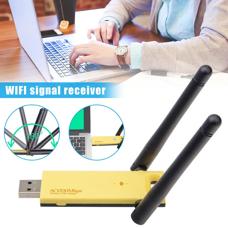 

Hot Sale 1200Mbps Wireless USB Wifi Adapter RTL8812AU Dongle Dual Band 2.4G/5GHz 802.11AC