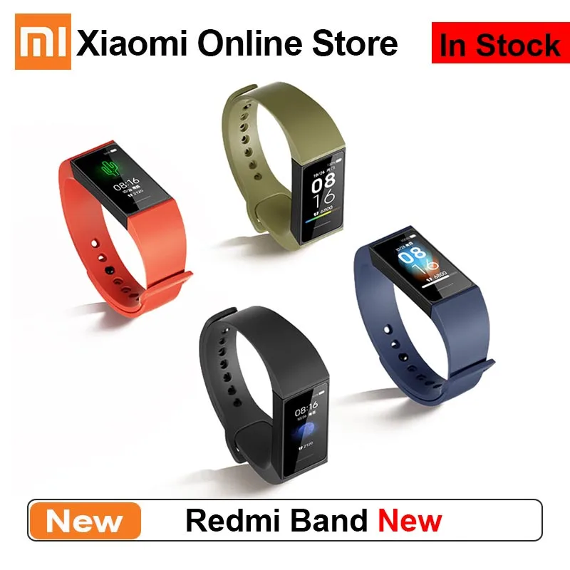 Смарт браслет Xiaomi Redmi Band с пульсометром фитнес трекер Bluetooth 5 0 водонепроницаемый