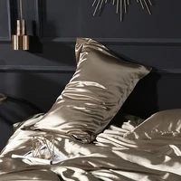 sisisilk luxury 100 satin silk dark gold pillowcase wholesale solid color silky healthy standard pillow cover for beauty