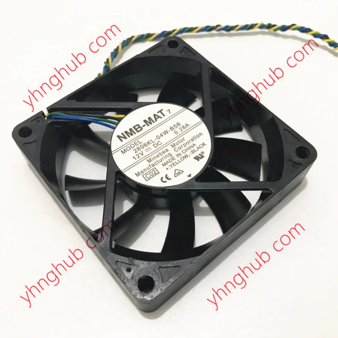 NMB-MAT 2806KL-04W-B56 C02 DC 12V 0.28A 4-проводной 70x70x15 мм Сервер вентилятор охлаждения |