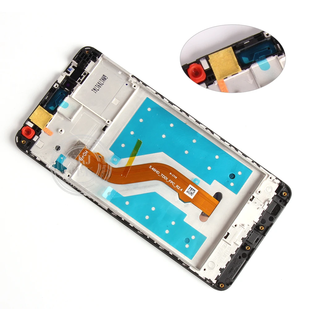 SRJTEK For Huawei Y7/Y7 Prime LCD Touch Matrix Digitizer Sensor Glass With Frame Enjoy 7 plus Display Nova Smart Plus | Мобильные