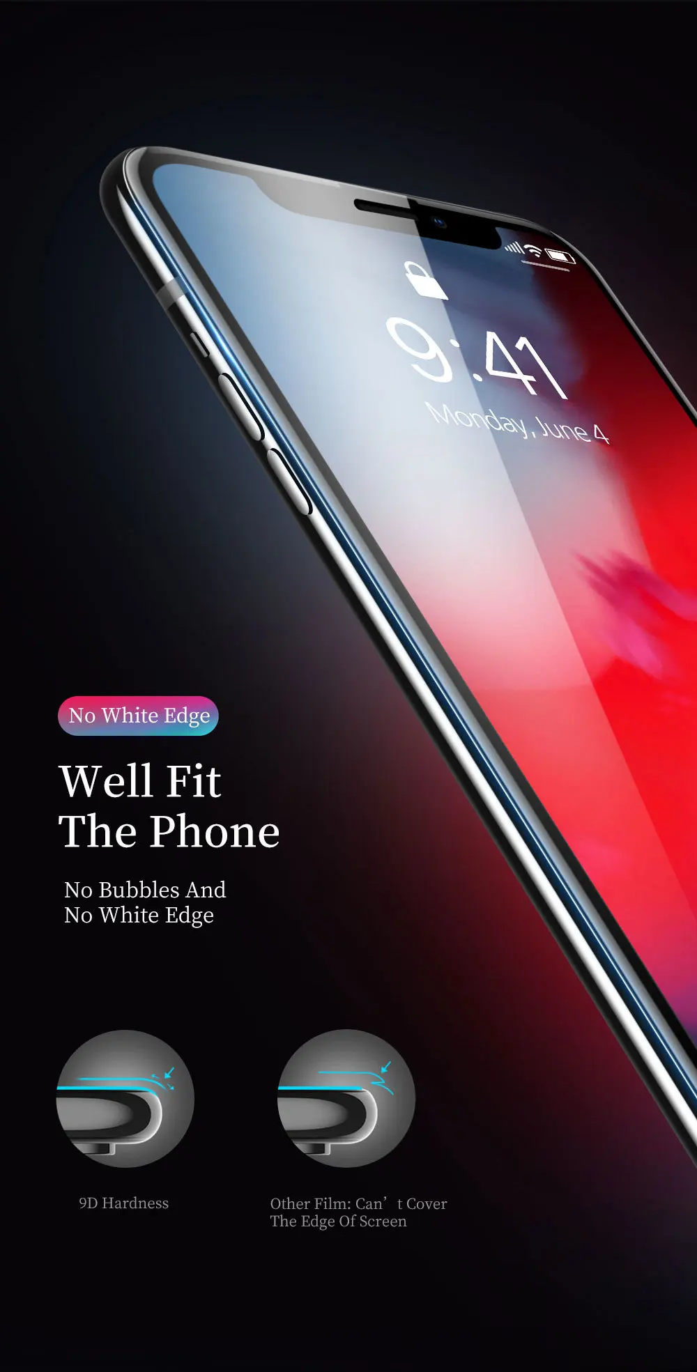 50 шт./лот полное покрытие из закаленного стекла для Apple iPhone 11 Pro XS Max XR X 8 Plus 7 6 6S SE 5s Защитная пленка для экрана стекло