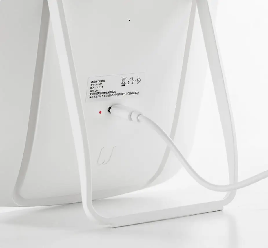 Xiaomi зеркало для макияжа с светодиодный косметическое зеркало с сенсорным диммером Батарея операции подставка для настольного Ванная комната Спальня дорожная сумка