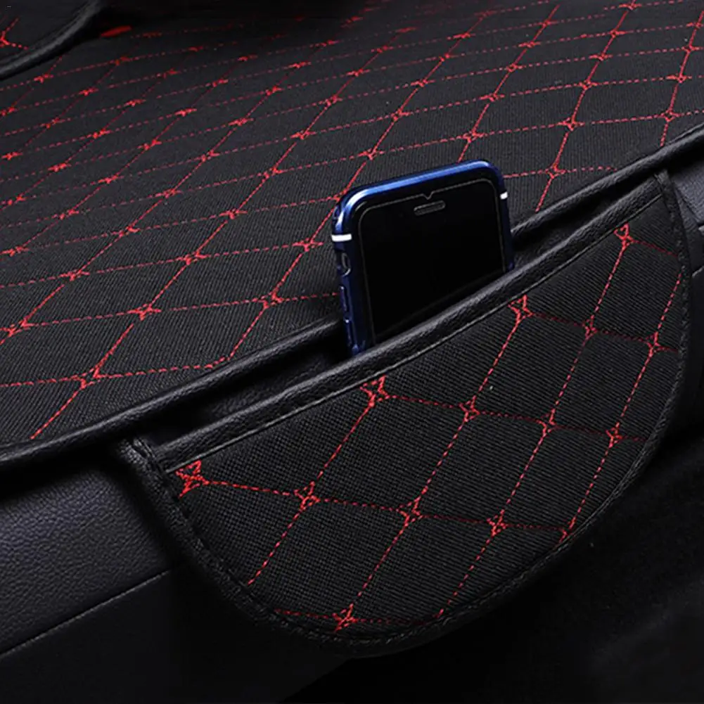 

Universal Car Front Seat Cushion Car Styling Breathable Square Non-Slip Seat Cover Linen Seat Mat Car Interior Accessories