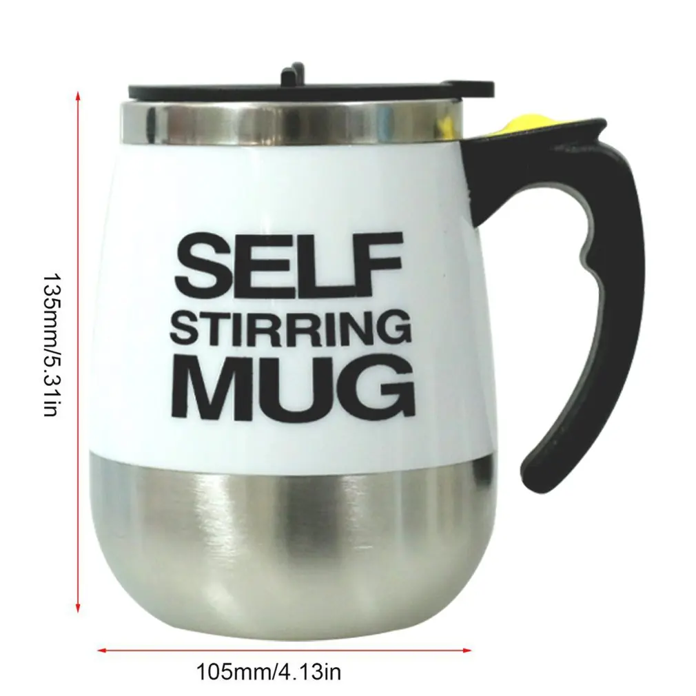

450ml Stainless Steel Self Stirring Mug Auto Mixing Drink Tea Coffee Cup Home Automatic Electric Coffee Cups