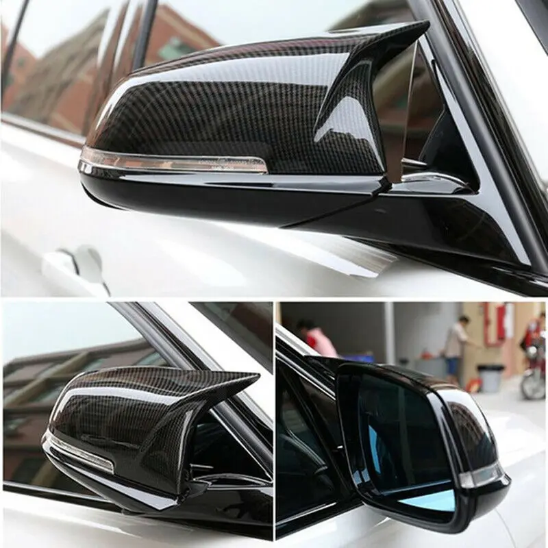 

Accessories Rearview Mirror Cover Carbon Fiber Style Protector Durable