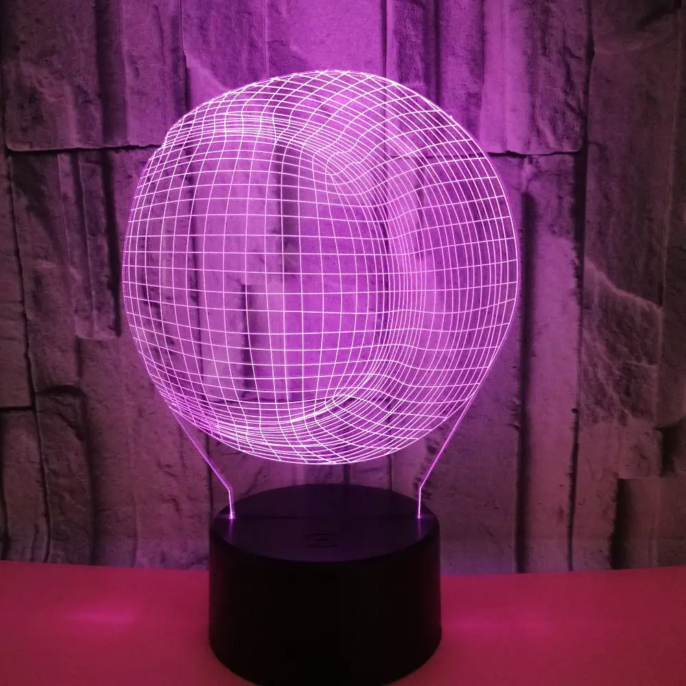 

3D LED Night Light Volleyball USB Touch 7 Colors Home Decoration Amazing Visualization Optical Illusion 3d Table Lamp