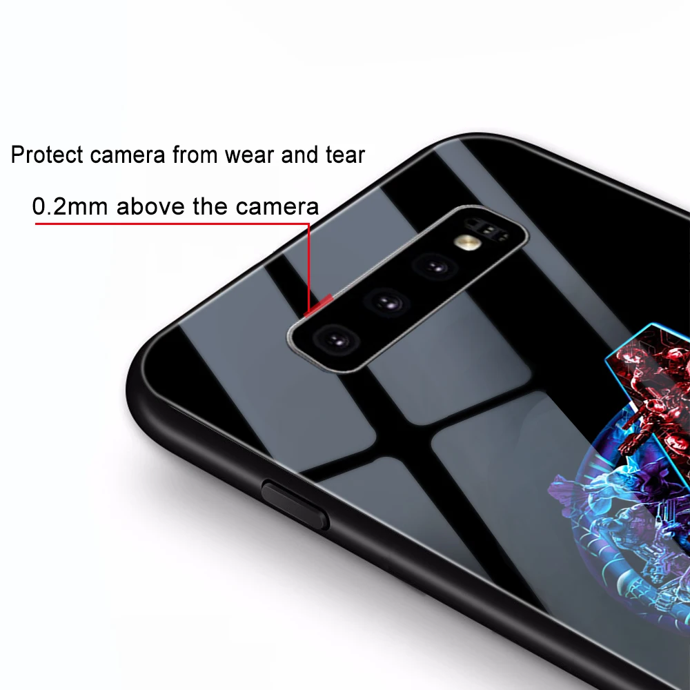 Стекло чехол для samsung Galaxy S10 S10e S9 S8 S7 Примечание 10 9 8 A30 A40 A50 A70 A6 A7 A8 A9 J4 J6 J7 плюс 2018 с