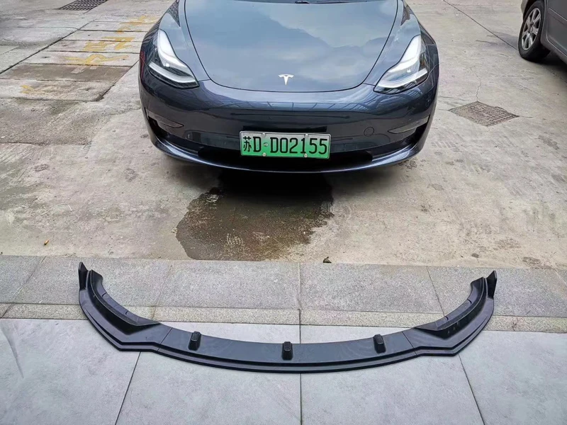 Автомобильный Стайлинг переднего бампера для губ, подходит для Tesla модель 3 седан