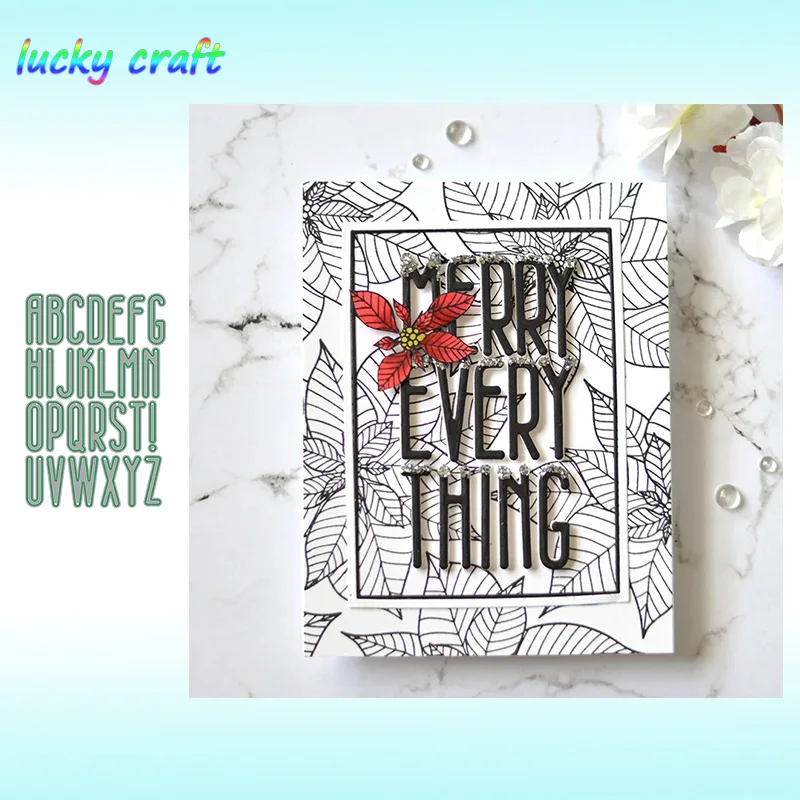 26 шт. металлические резные штампы с английским алфавитом для DIY скрапбукинга