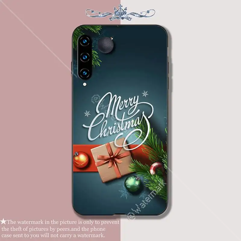 Черный мягкий чехол Yinuoda с надписью Merry Christmas для телефона huawei honor 7A 8s 8x 9X 9 10 20s 20 lite V
