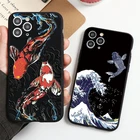 3D тисненый карп, силиконовый чехол для телефона, чехол для iPhone 12 11Pro Max 5 5S SE 2020 13 X XR XS 6 7 6S 8 Plus, чехол из ТПУ с рельефной задней крышкой