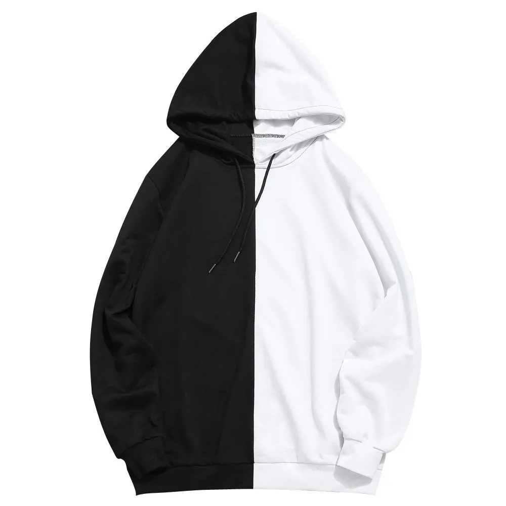 

Mens Casual Patchwork Slim Fit Hoodie Outwear Blouse Hip-hop Sweatshirt Hip Hop Thin Sweatshirt Hoodie Sudadera Hombre 11.1