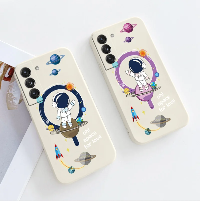 Astronaut Phone Case For Samsung Galaxy S22 S21 S20 FE S10 Note 20 10 Ultra Plus A72 A52  A32 A71 A51 A31 A21S Cover