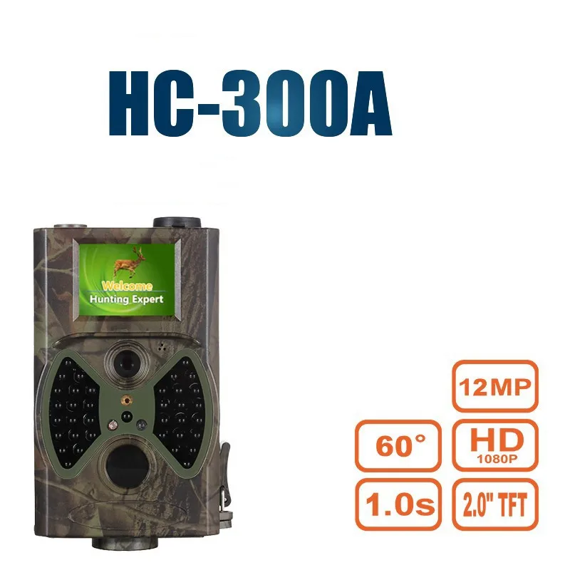 

HC300A Hunting Camera 5MP CMOS Trail Camera IP54 Waterproof Wildlife Animal Scouting Surveillance Cam Photo Traps Track