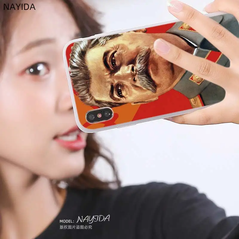 Мягкий силиконовый чехол для Xiaomi Redmi Note 10 9 8 7 Pro Max 10s 9s 8t 4G задняя крышка Сталин