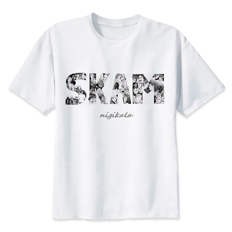 Skam футболка Для мужчин аниме топы для мальчиков короткий рукав Футболка Топ