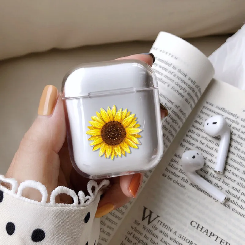 Милый чехол с цветочными растениями для Apple iPhone зарядный футляр AirPods Pro жесткий