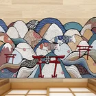 Дверной коврик в японском стиле, ковер для приветствия дома, спальни, ванной, гостиной, коврик для прихожей, не скользит, можно разрезать, коврики на заказ