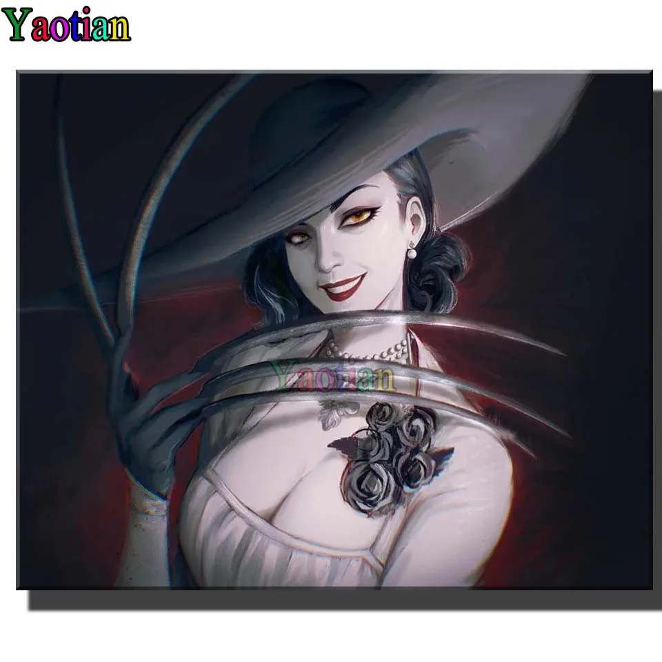 

5D Diamond Painting Vampire Lady Diy Diamond Embroidery Mosaic Painting Rhinestone Cross Stitch Kits Needlework Handmade Hobby