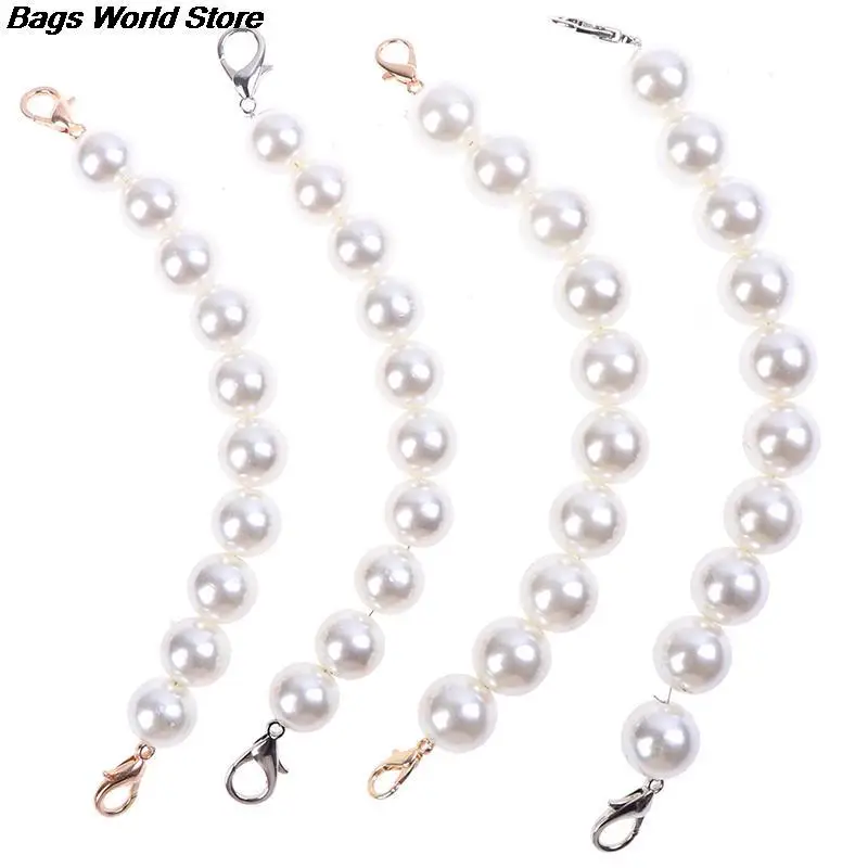 Pearl Beaded Short Bag Straps Shoulder Belt Purse Handle Diy Chain Accessories | Parts &amp