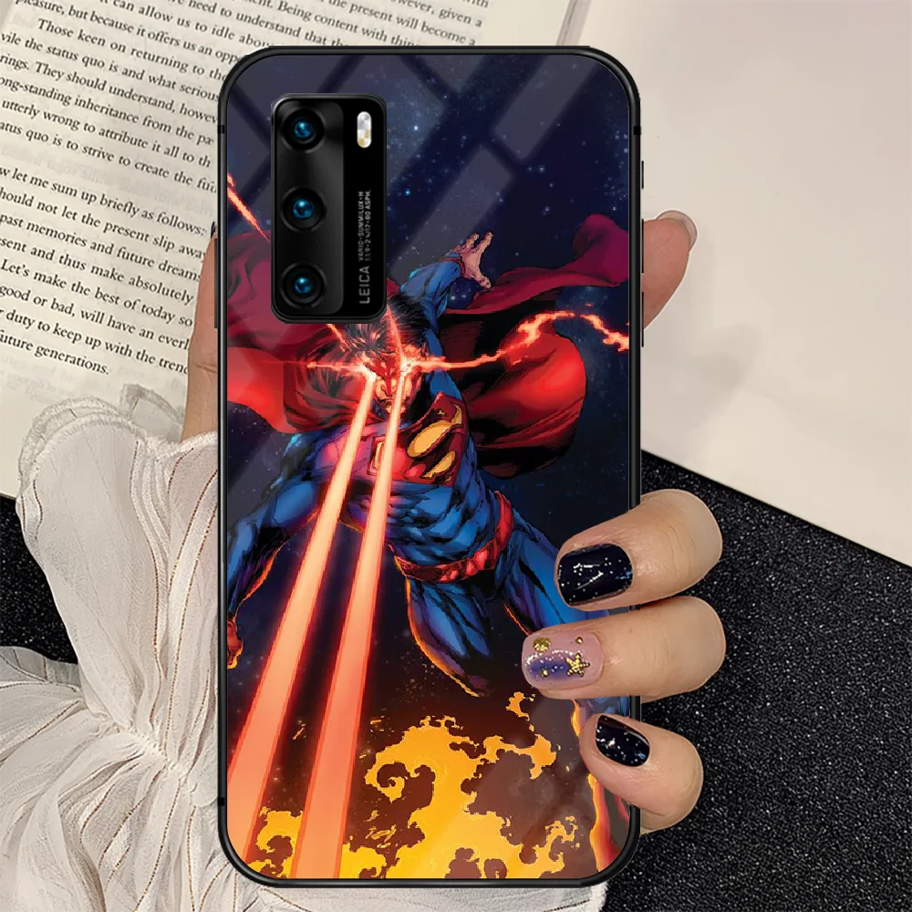 

Movie Supermans Hero Phone Tempered Glass Case Cover For Huawei P Nova Mate 5T 20 30 40 E Pro Lite Smart 2019 2021 Prime Fashion
