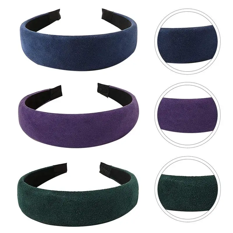 

3 Pcs Broadside Headbands Chic Headbands Fashion Headbands Fabric Headwears for Party Girl