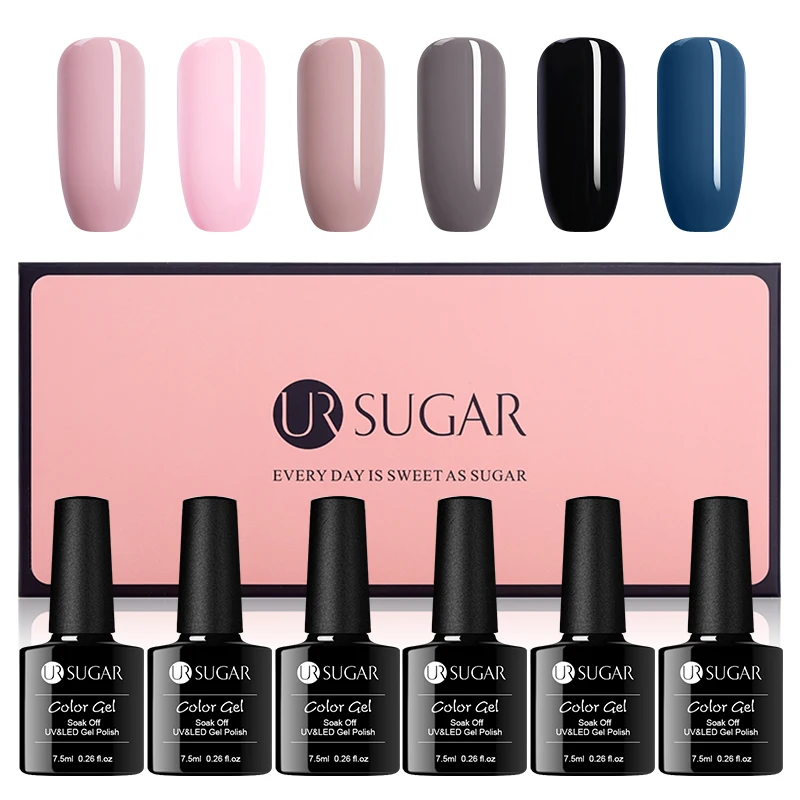 Ur Sugar 6 шт./лот 7,5 мл УФ Магнитный Гель-лак для ногтей термальный меняющий цвет впитывающийся Гель-лак для маникюра Гель-лак для ногтей
