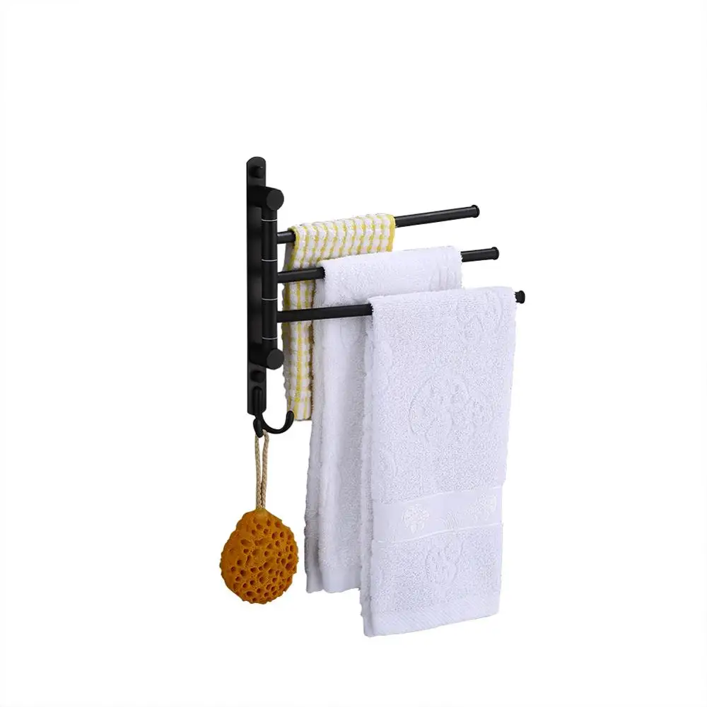 Настенный держатель для полотенец в ванную комнату поворотный вешалка