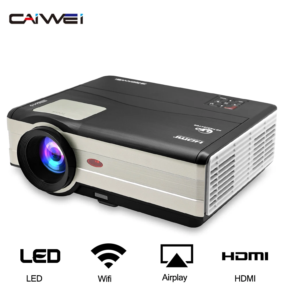 CAIWEI A8 Android WIFI цифровой Умный домашний кинотеатр проектор игровой Поддержка HD 1080P