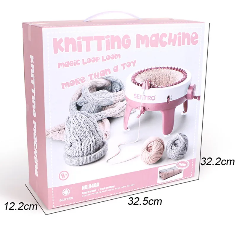 M&aacute;quina de tejer a mano para el hogar, Kit de costura autom&aacute;tico, creativo, para su&eacute;ter, bufanda, sombrero, calcetines, 40 agujas-5